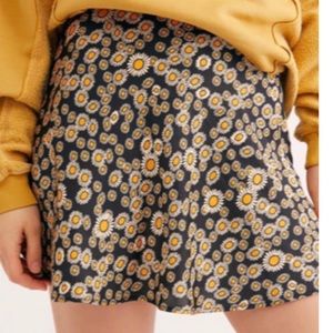 Free People Phoebe Daisy Print Mini Skirt